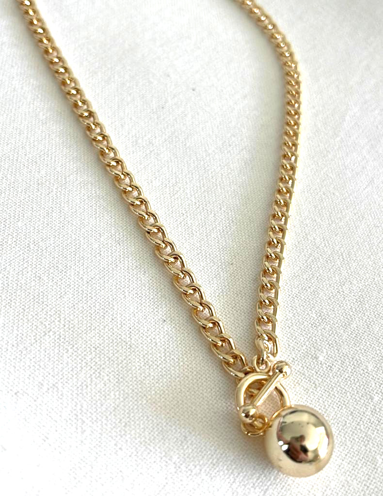 Gold Ball Necklace