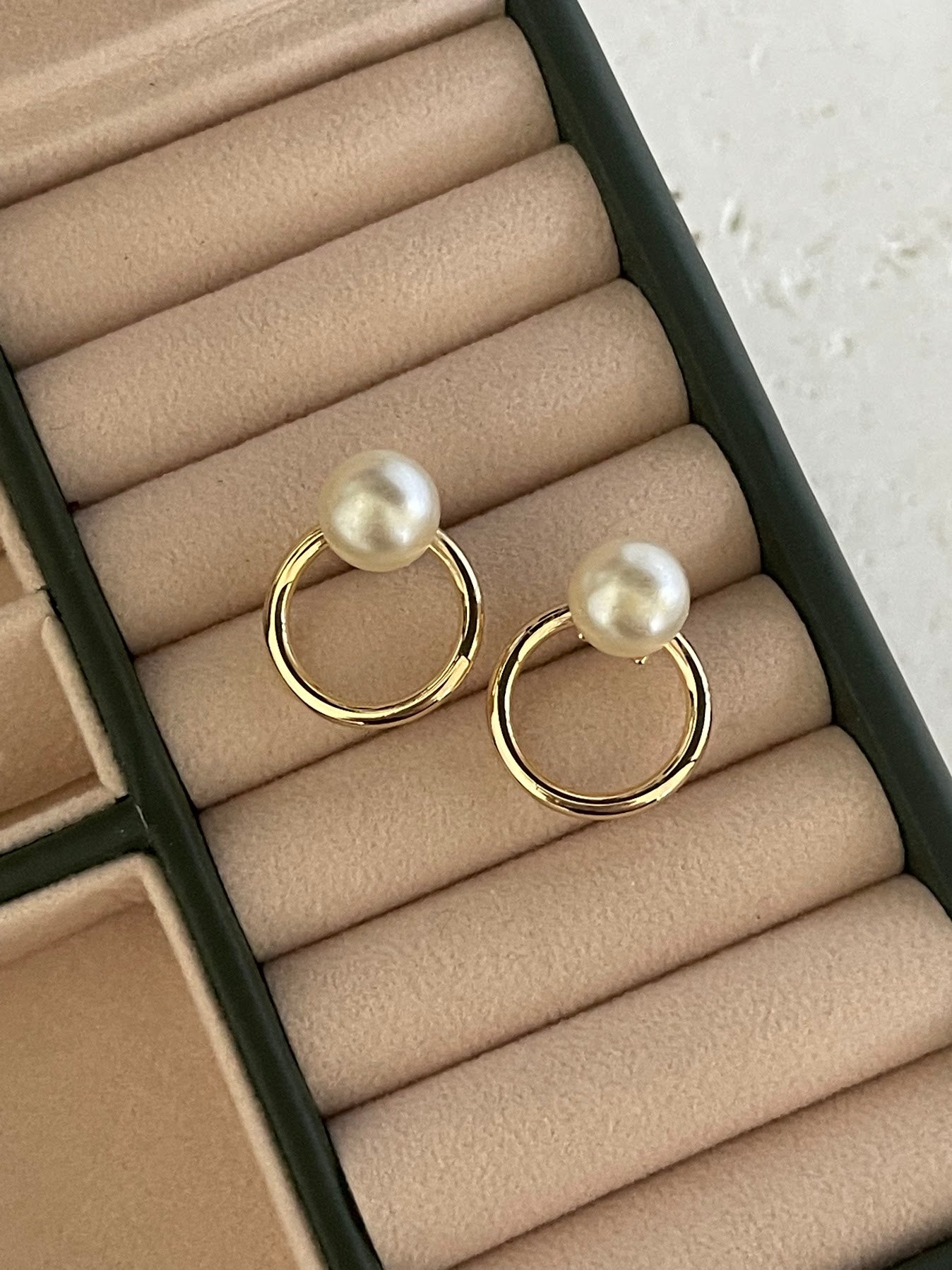 Pearl Hoop Earrings