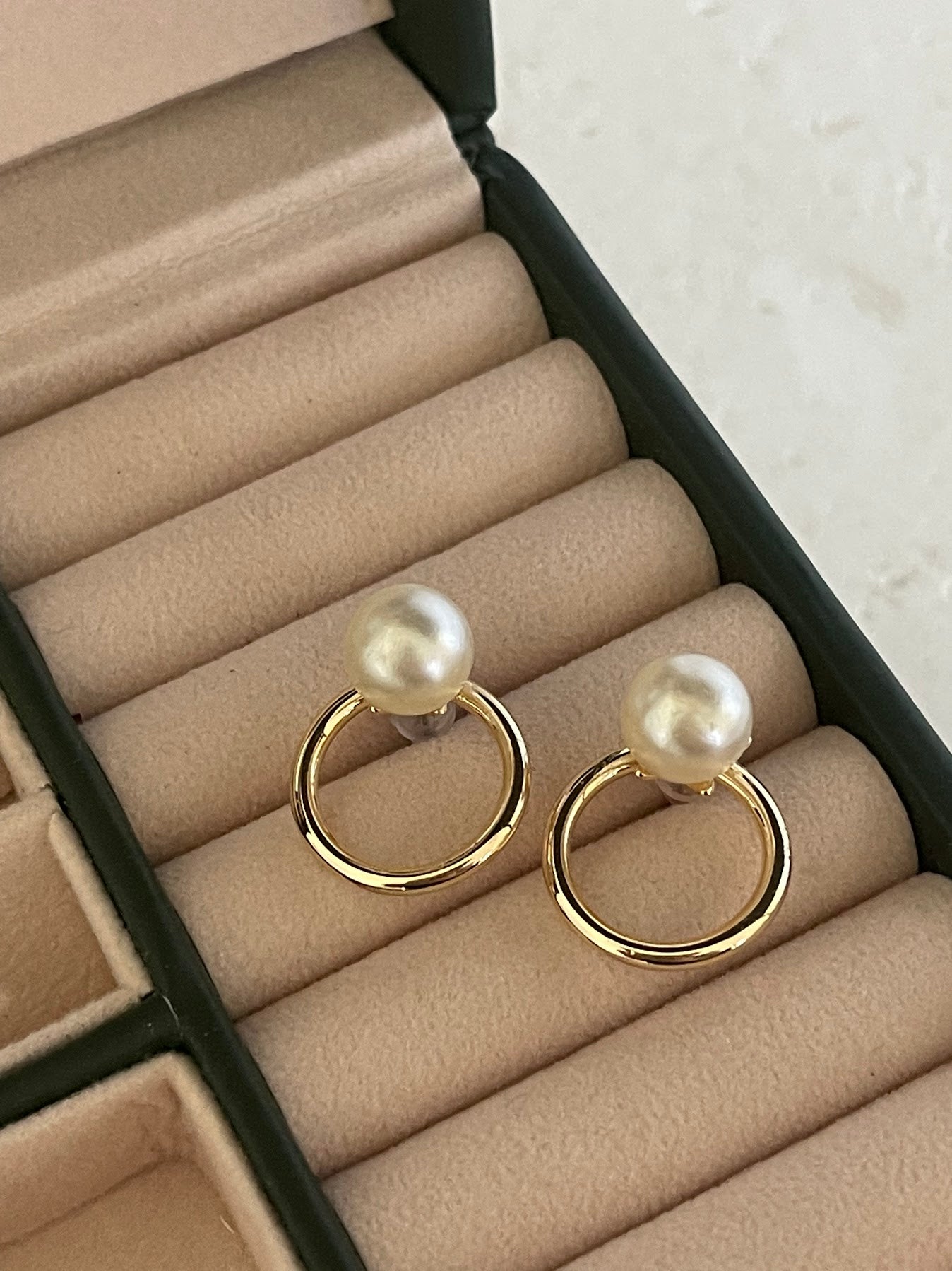 Pearl Hoop Earrings