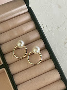 Pearl Hoop Earrings