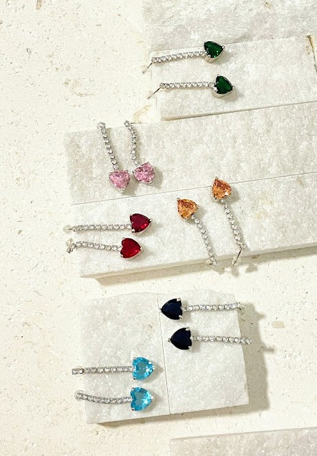 Destiny Crystal Heart Earrings