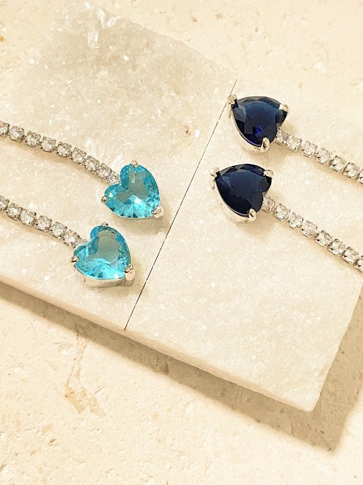 Destiny Crystal Heart Earrings