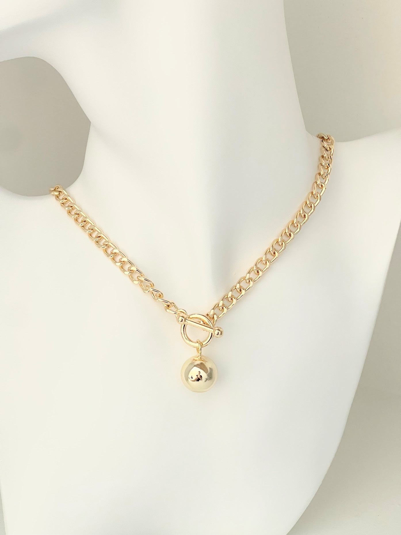 Gold Ball Necklace