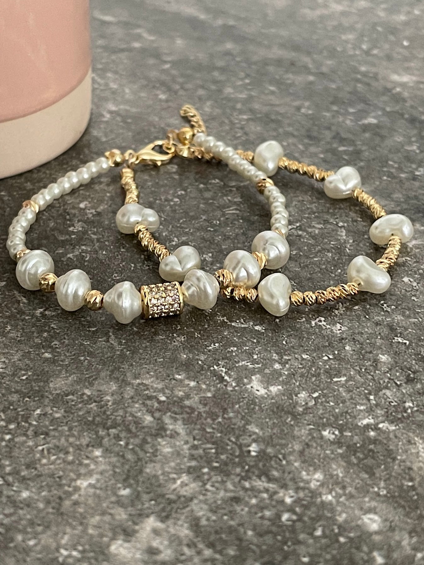 Pearl Double Wrap Bracelet