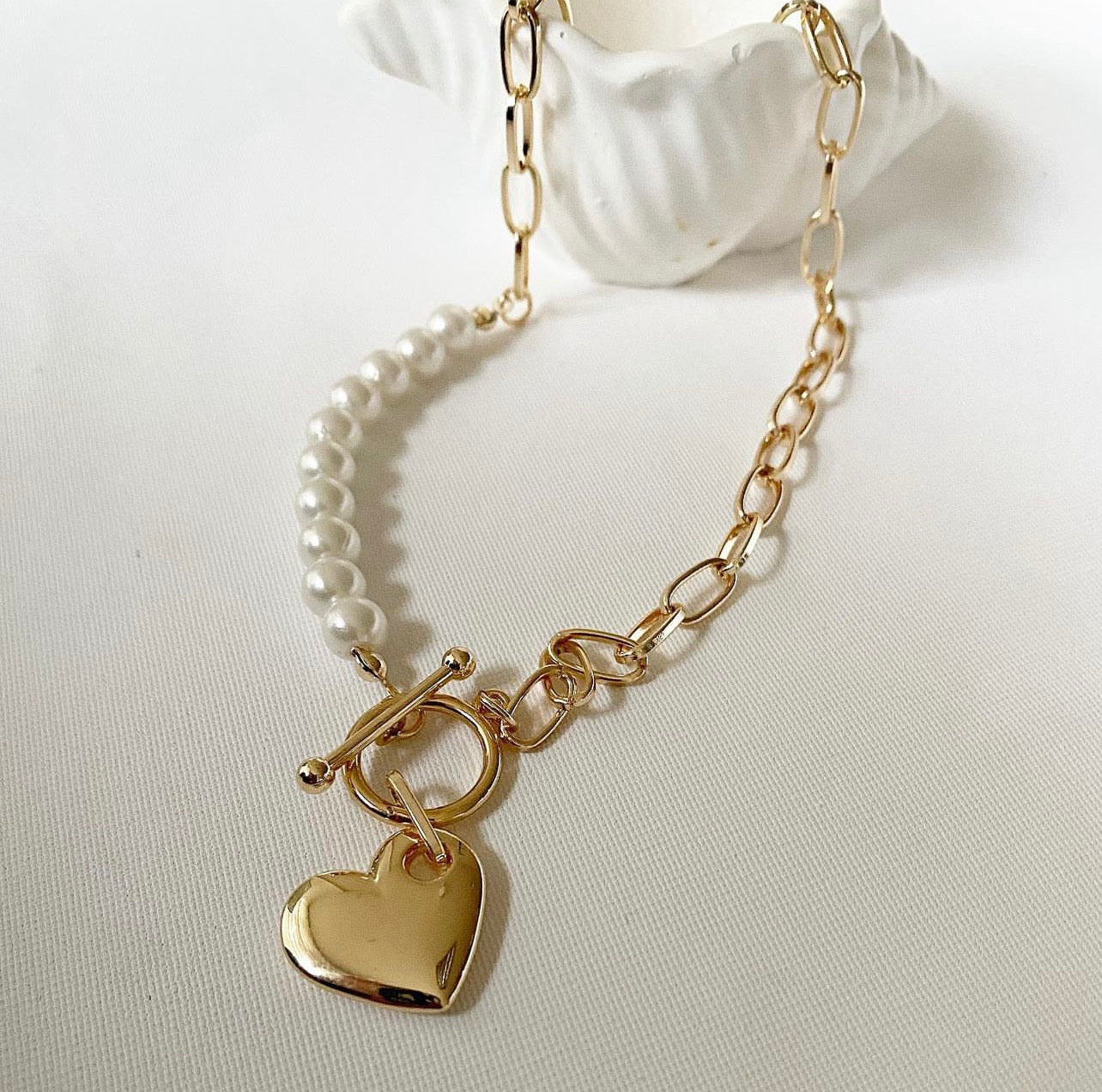 Pearl Heart Necklace