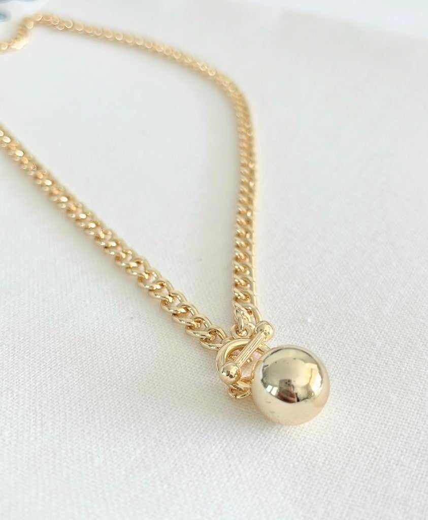 Gold Ball Necklace