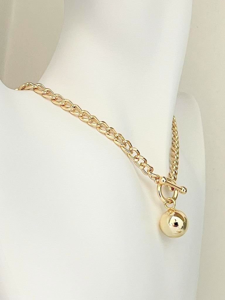 Gold Ball Necklace